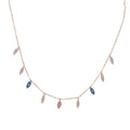 Enamel Evil Eye White CZ Y-Lariat Link Chain Necklace