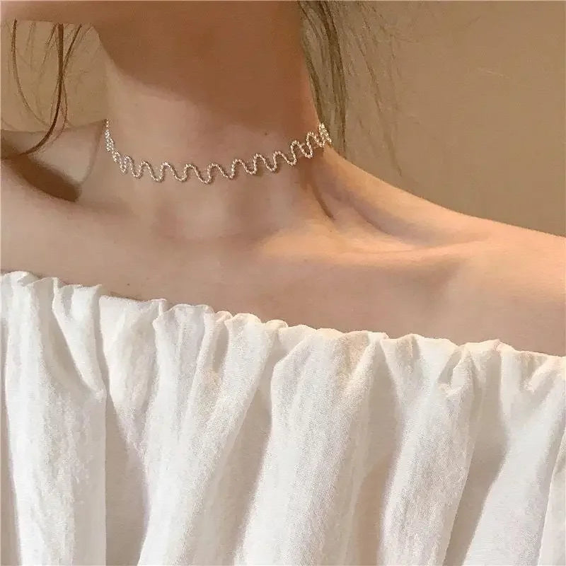 Vintage Butterfly Golden Stainless Steel Snake Chain Choker Necklace